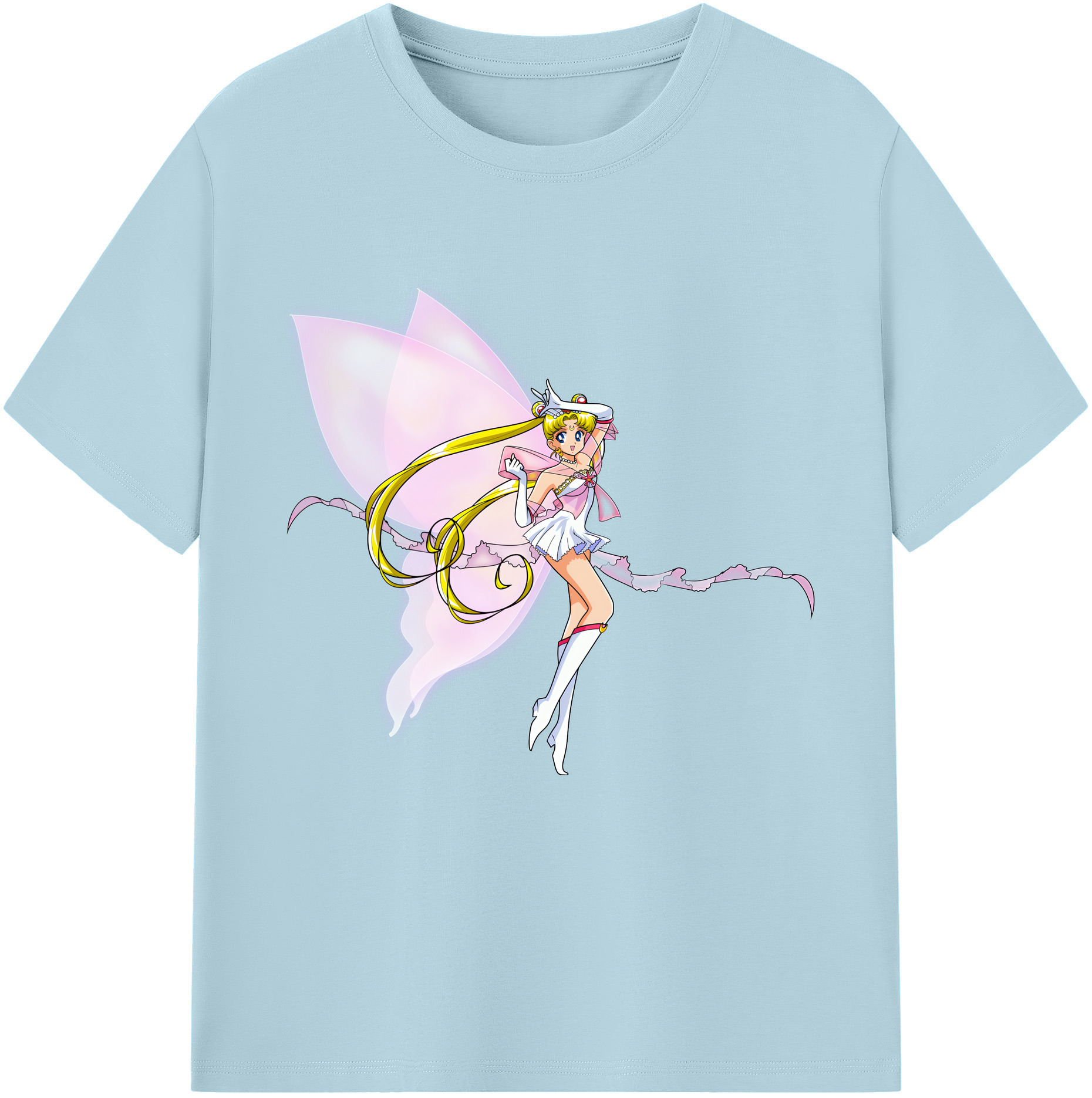 （画像用） 美少女戦士セーラームーン 月野 うさぎ つきの うさぎ Sailor Moon Tsukino Usagi 綿100％半袖Tシャツ（フロントプリント）